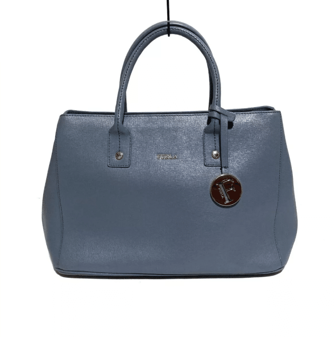 Light blue Furla bag.